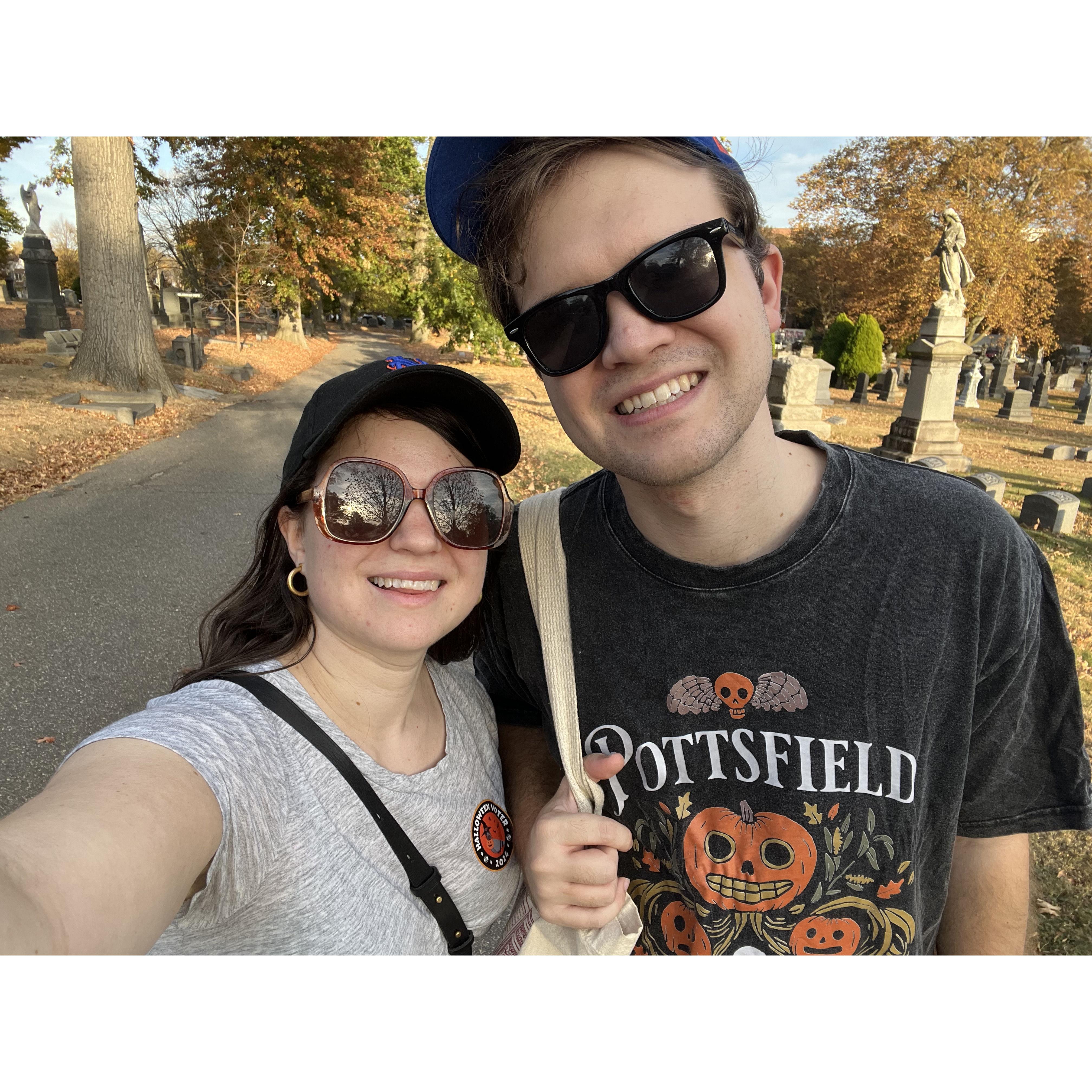 Every year we take a trek to Greenwood Cemetery on Halloween.
