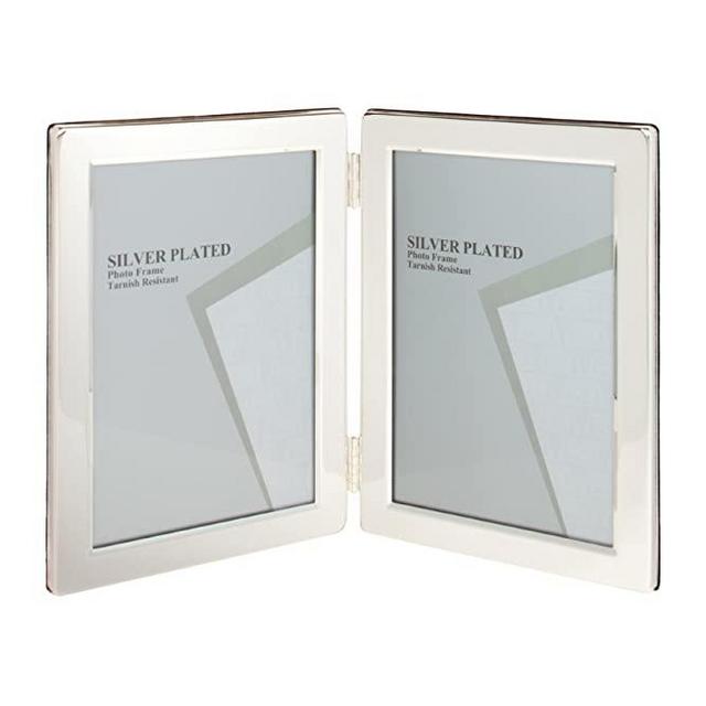 Viceni UNPF3-25 Silver Plated Double Aperture Picture Photo Frame, 2.5 by 3.5-Inch