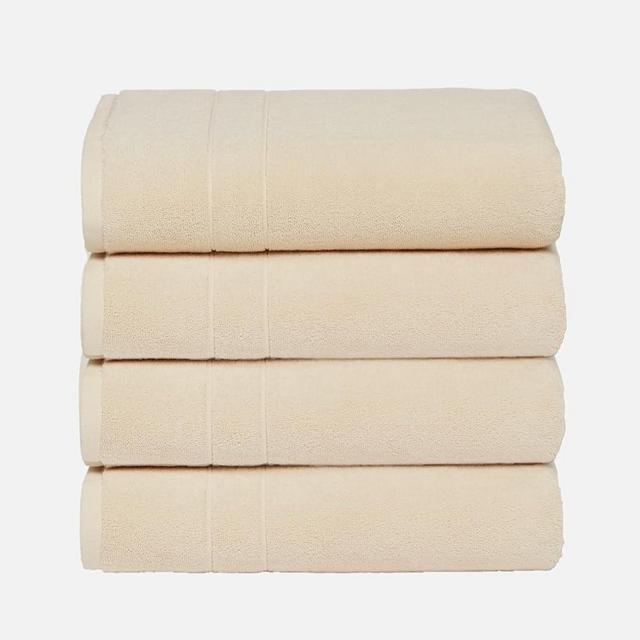 Brooklinen Super-Plush Turkish Cotton Bath Towel Set - Includes 4 Bath Towels in Vanilla Cream, 100% Cotton | Best Luxury Spa Towels