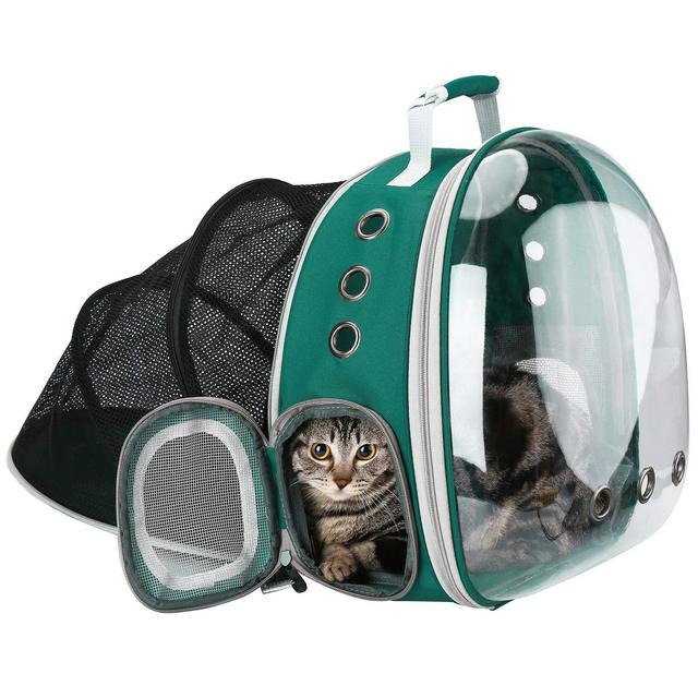 MeowLover Cat Backpack Carrier Expandable, Pet Carrier Backpack, Space Capsule Animals Bag, Airline-Approved, Designed for Travel, Hiking, Walking Outdoor Use