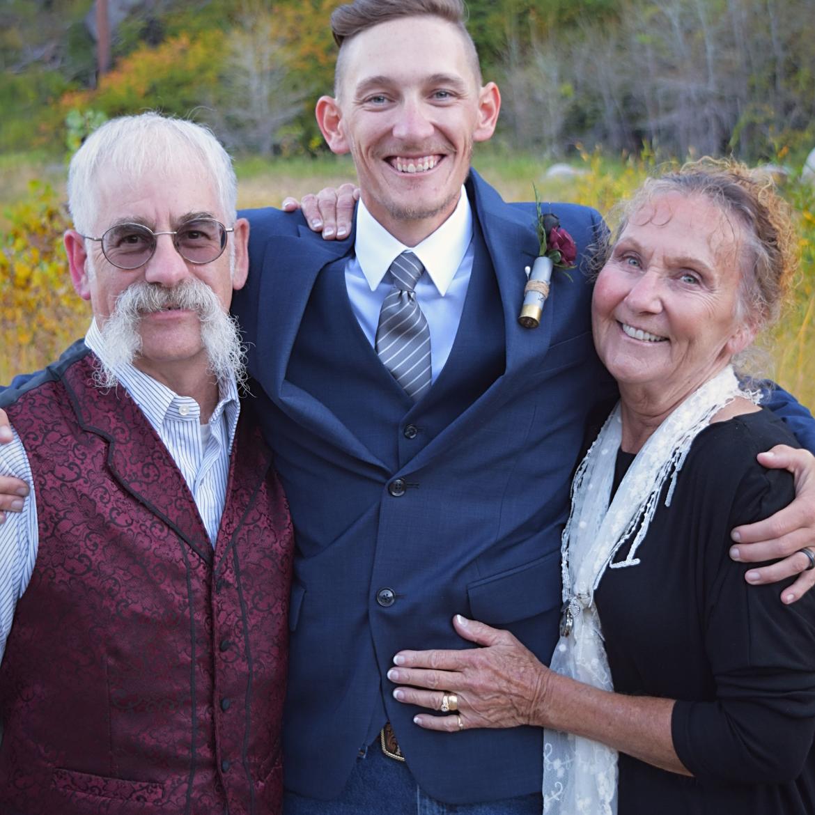 Denley with his Grandparents Gwen and Mike