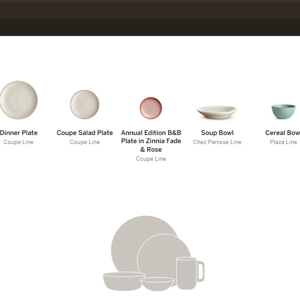 Heath Ceramics -- 5-Piece Custom Dinnerware Set
