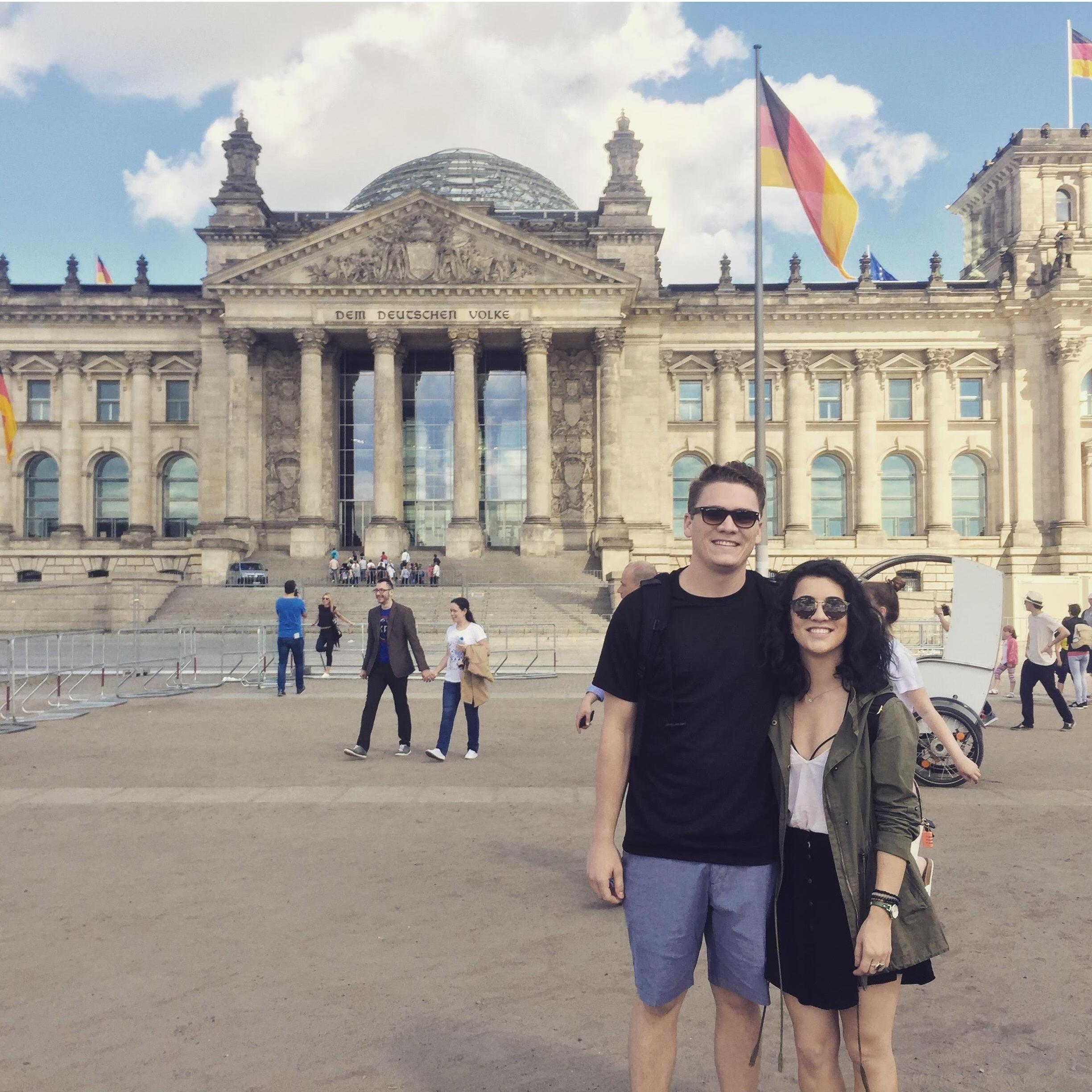 In Berlin during our post-graduation Eurotrip.