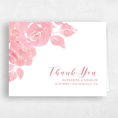 Pink Wedding Thank You - Clemson