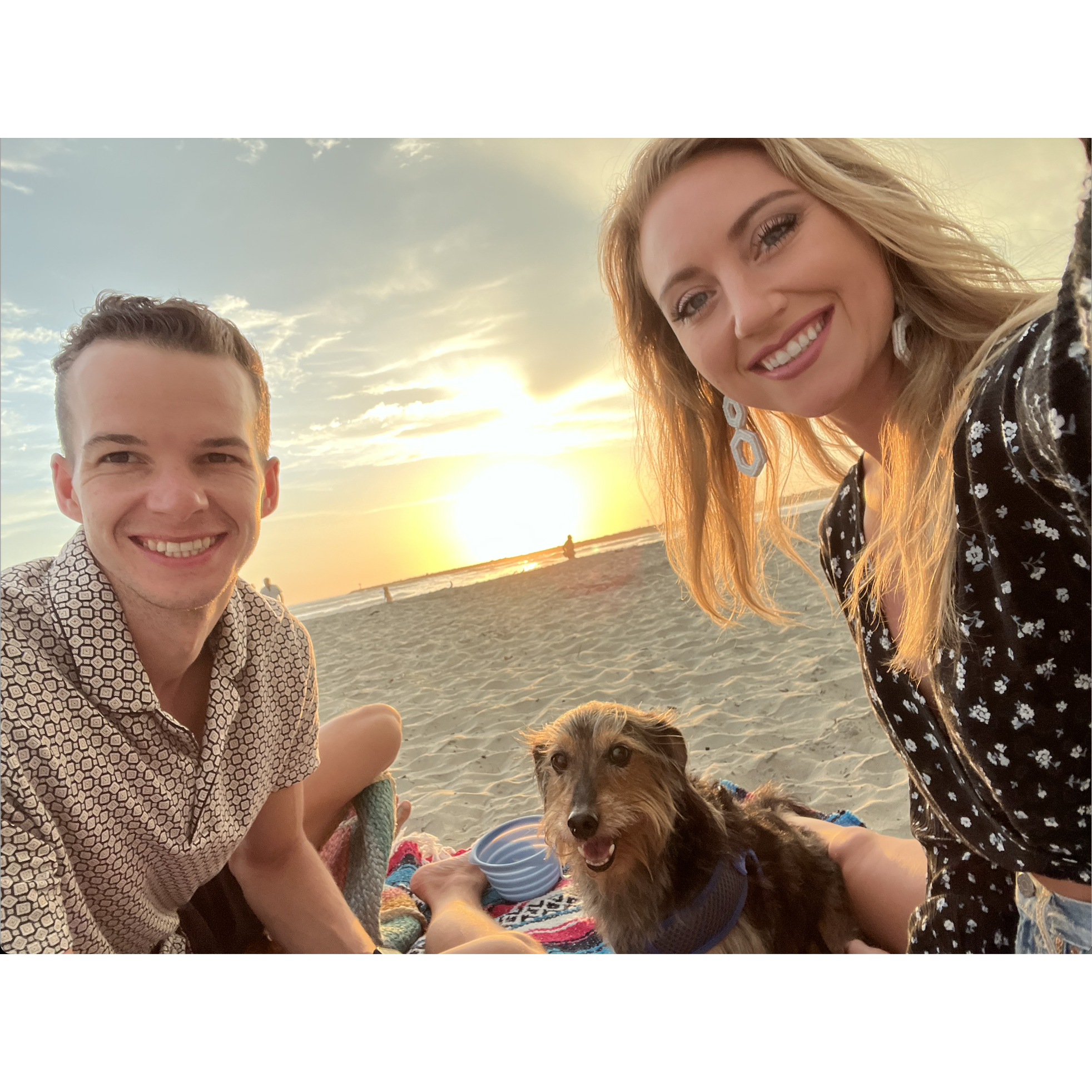 Duey's first trip to the beach. San Diego, 2022