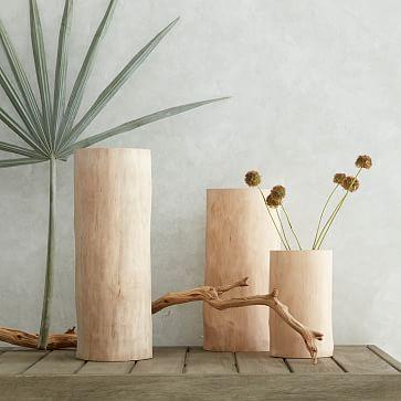 Bleached Wood Vase (medium)