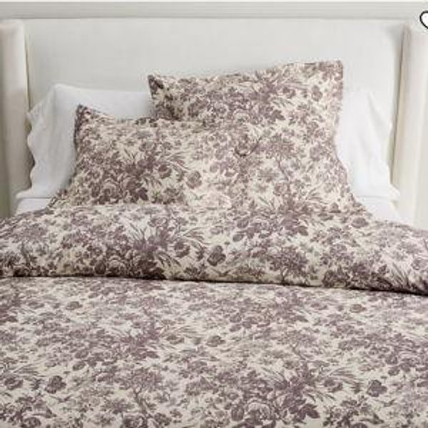 Sorrel Toile Duvet Cover (Plum- King/Cal. King)