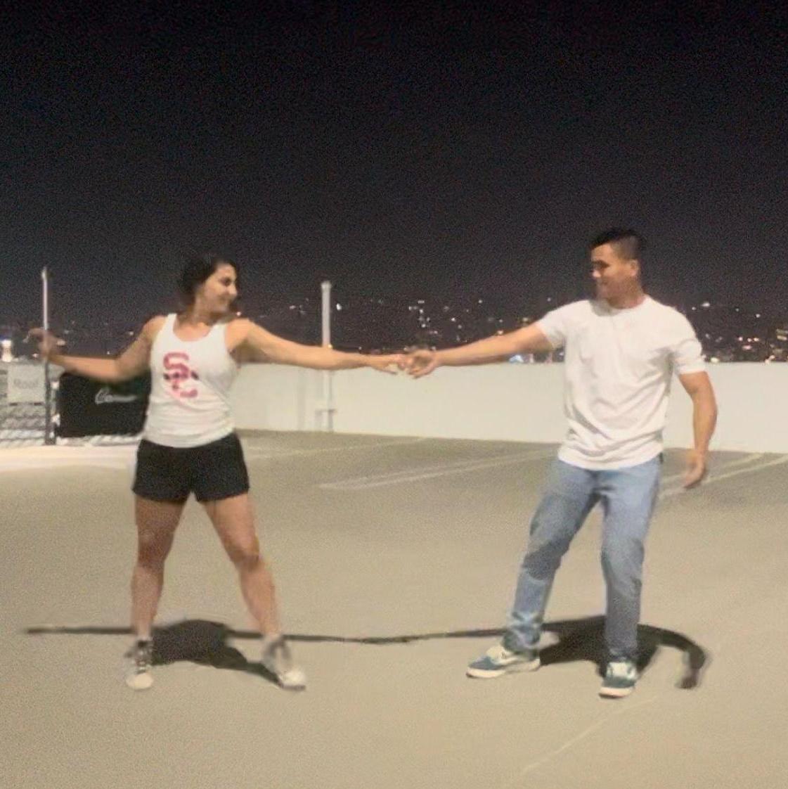 07-21-23 | Dancing on the Grove rooftop, where Kaleb would propose 9 months later.