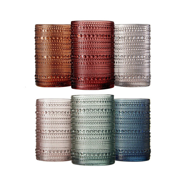The Wine Savant Beaded Highball Glasses, Set of 6
