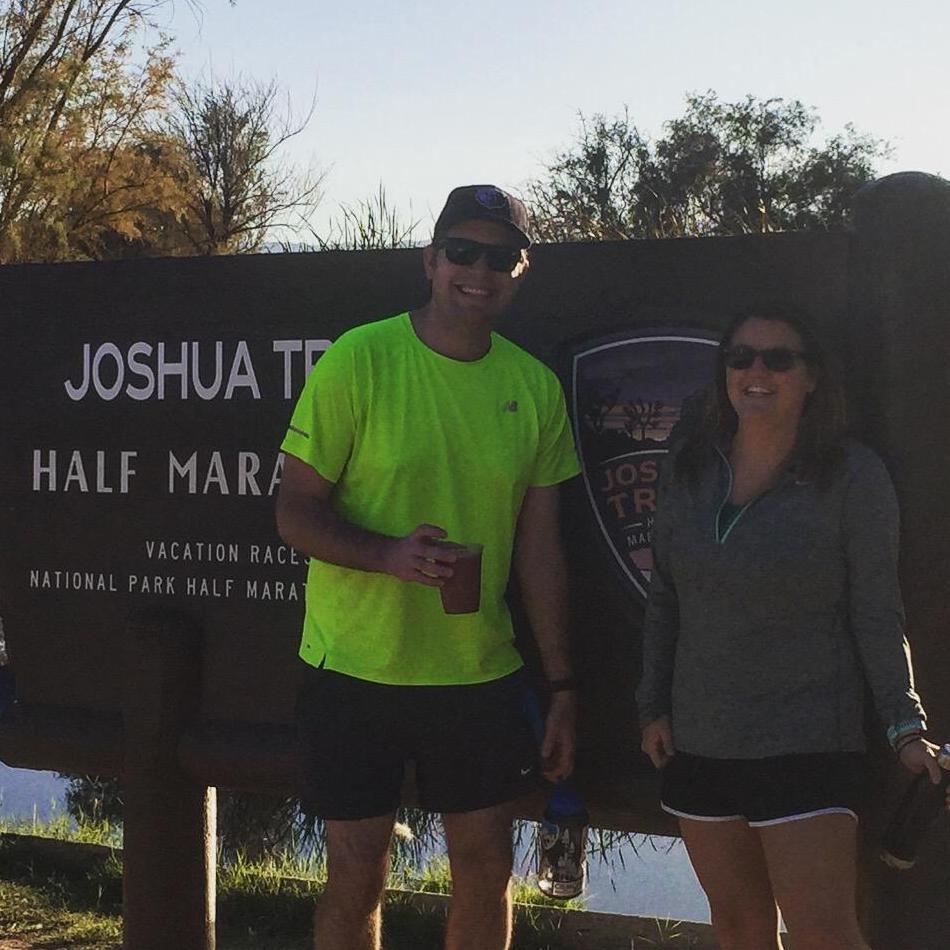 One of our half marathons in Joshua Tree National Park