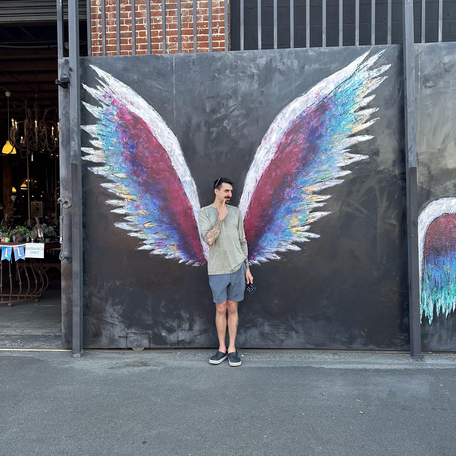 Trip to Los Angles, exploring by scooter, photo taken in the Art District.