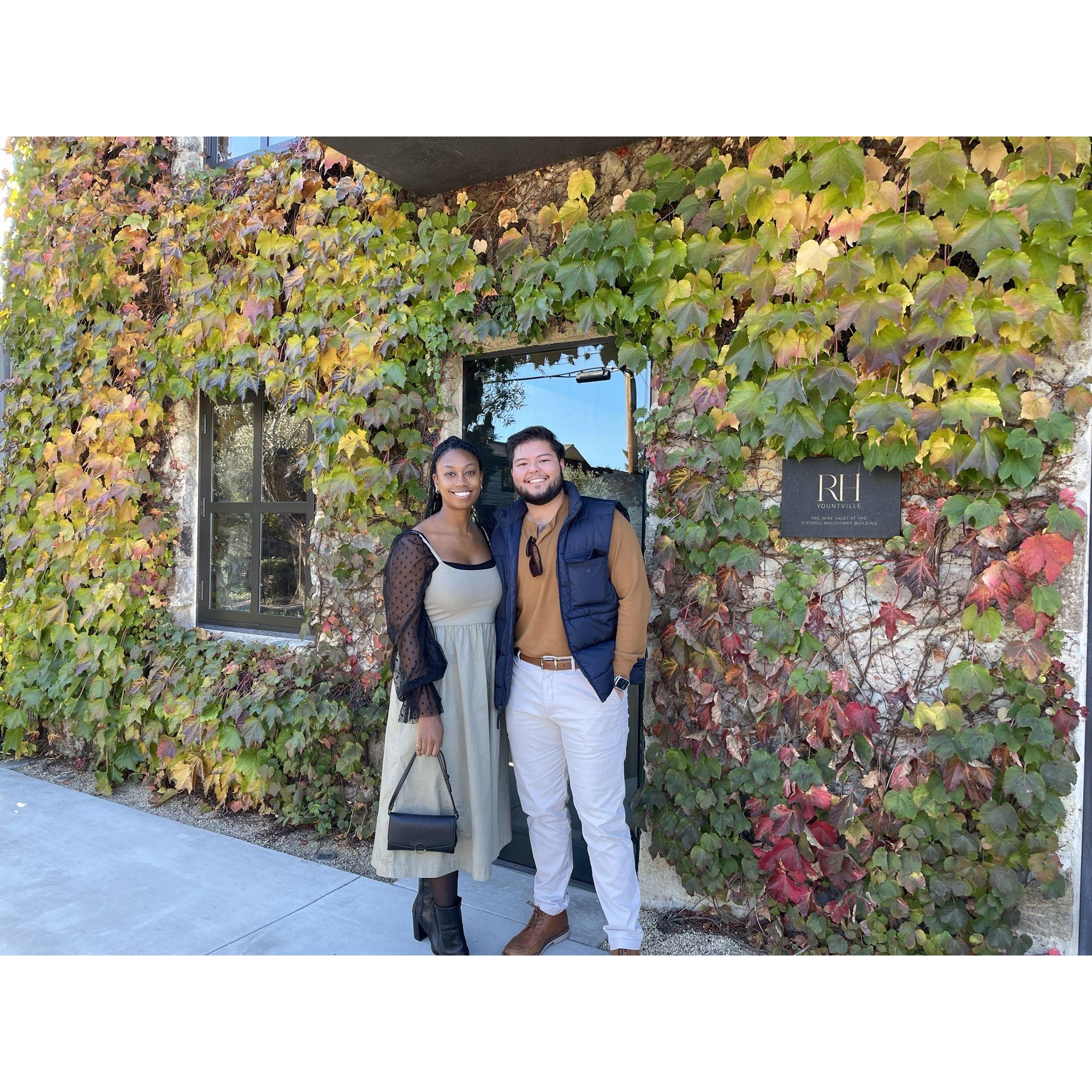 Discovering our mutual love for travel in Yountville, California