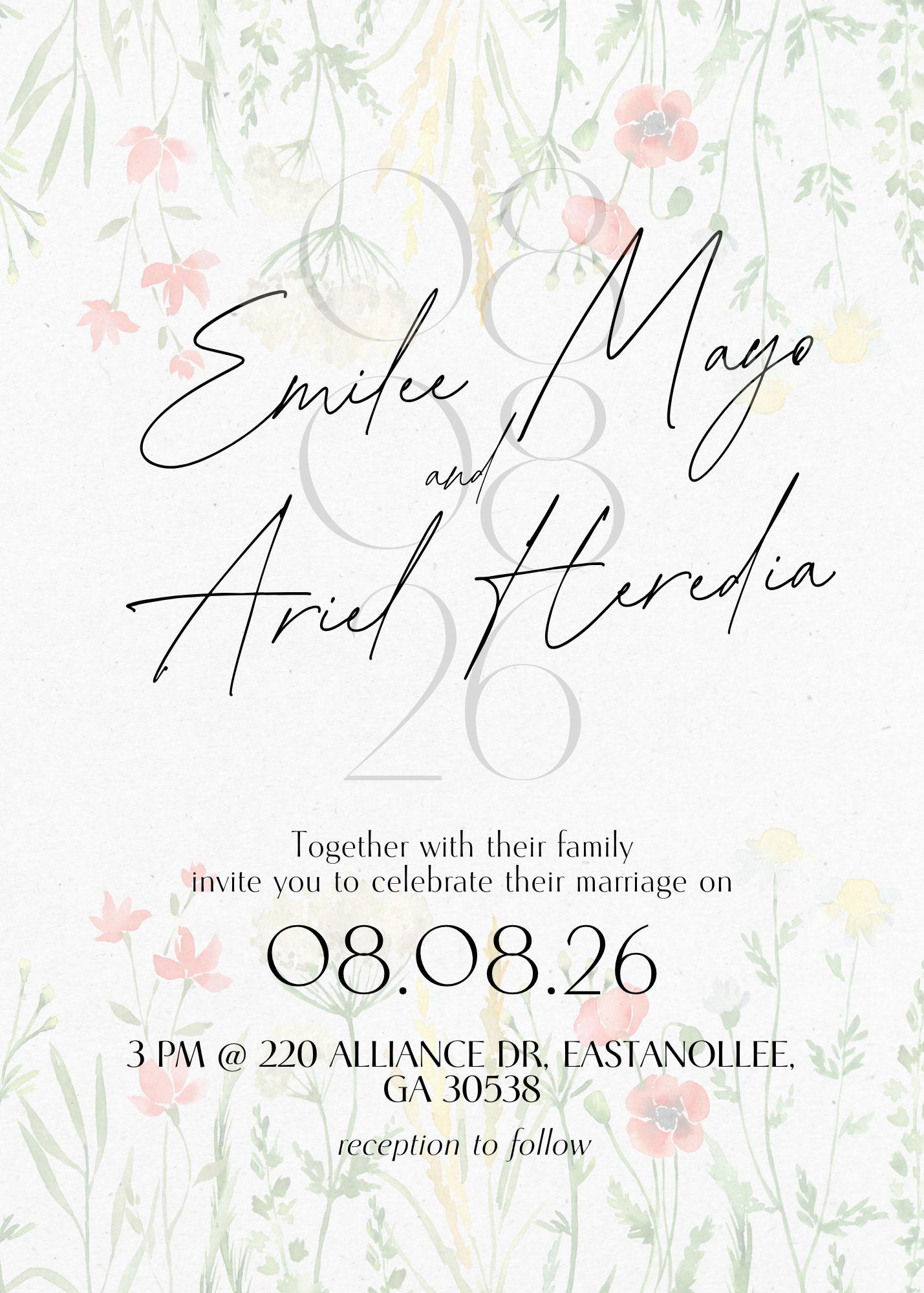 The Wedding Website of Emilee mayo and Ariel Heredia