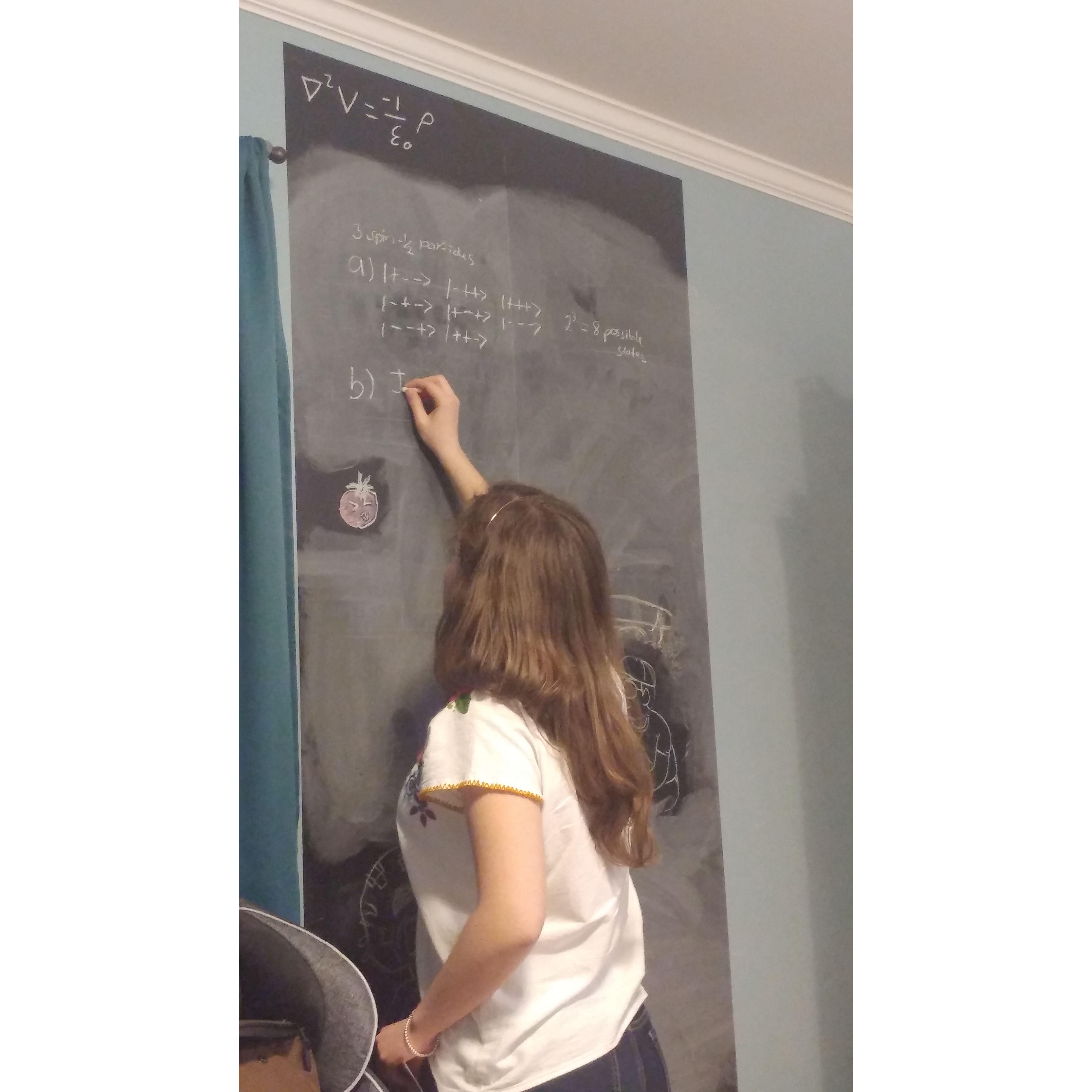 Nuestras reuniones para hacer tarea de Quantum Mechanics