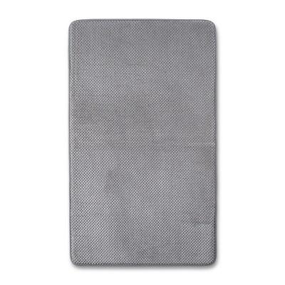 20" x 34" Bubble Memory Foam Bath Rug Classic Gray - Threshold™