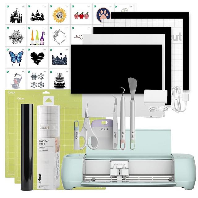 Cricut Explore 3 Smart Cutting Machine - Vinyl Starter Bundle