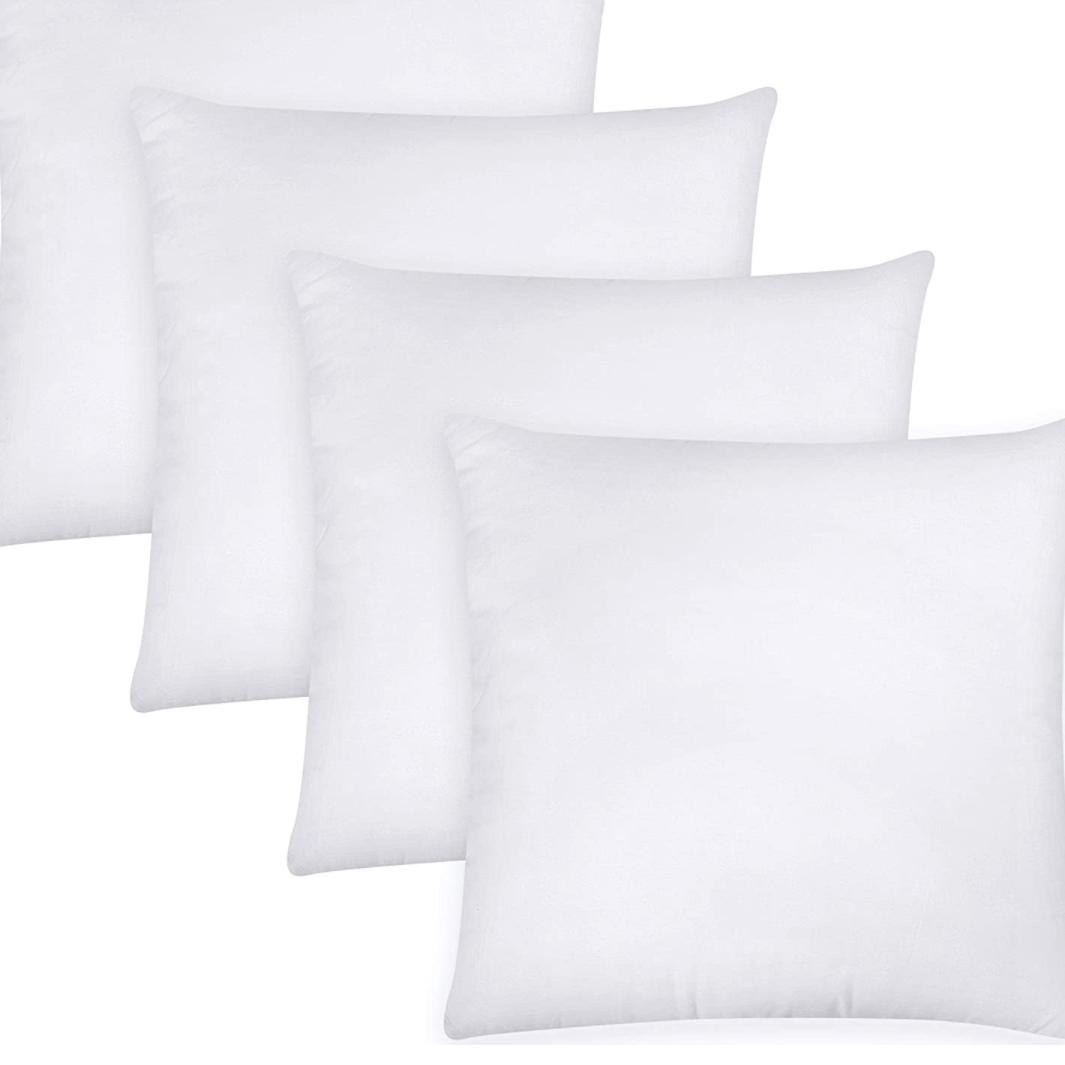 Bedding Throw Pillows Insert (Pack of 4, White) - 18 x 18