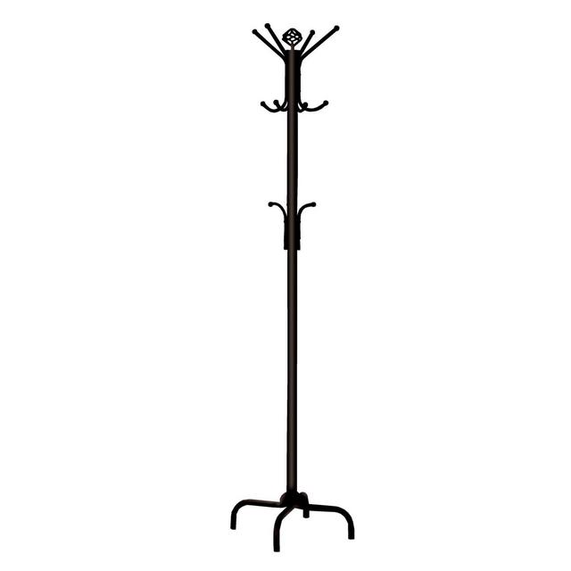 70" Metal Coat Rack Black - EveryRoom