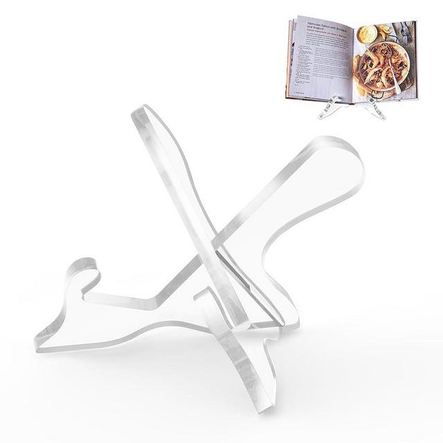 Christmas Gifts for Mom Grandma, Acrylic Cookbook Stand, UBTKEY Cookbook Holder Recipe Book Holder Cook Book Stand for Kitchen Counter, Recipe Book Display Stand for Tablet Recipe Book Display