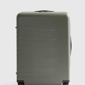 Expandable Large Check-In Suitcase in Olive