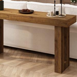 59" Reclaimed Solid Wood Console Table — Long Farmhouse Entryway & Sofa Table for Hallway, Foyer