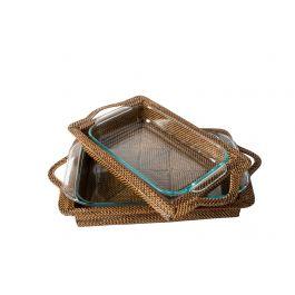 Rattan Rectangle Baker - Medium