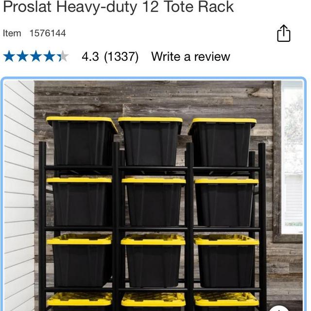 Tote rack (from Costco)
