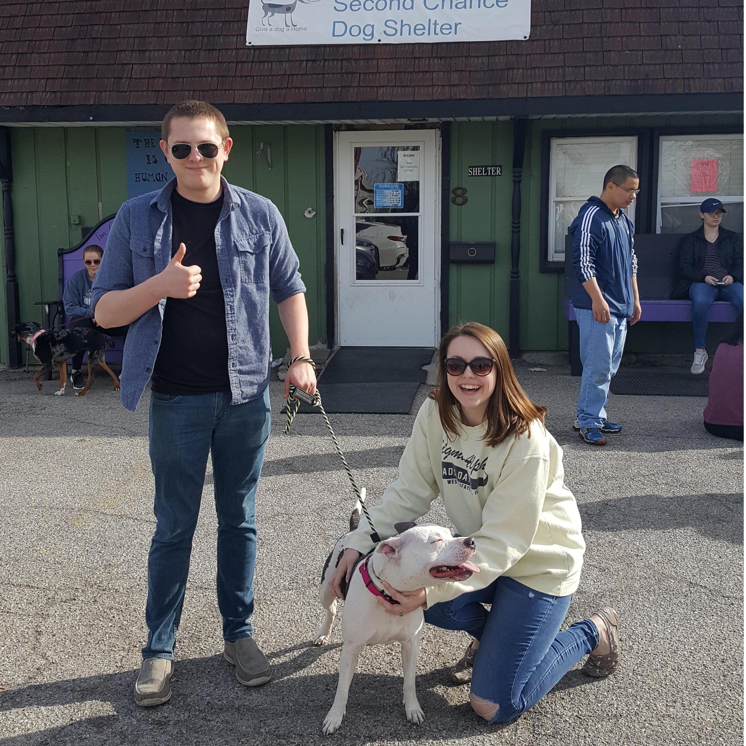 During our last year at Purdue we volunteered at the dog shelter near our apartment. This pretty lady was named Mia.