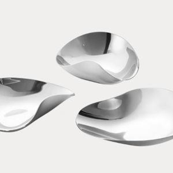 INDULGENCE Condiment Bowls, 3pcs, in stainless steel.