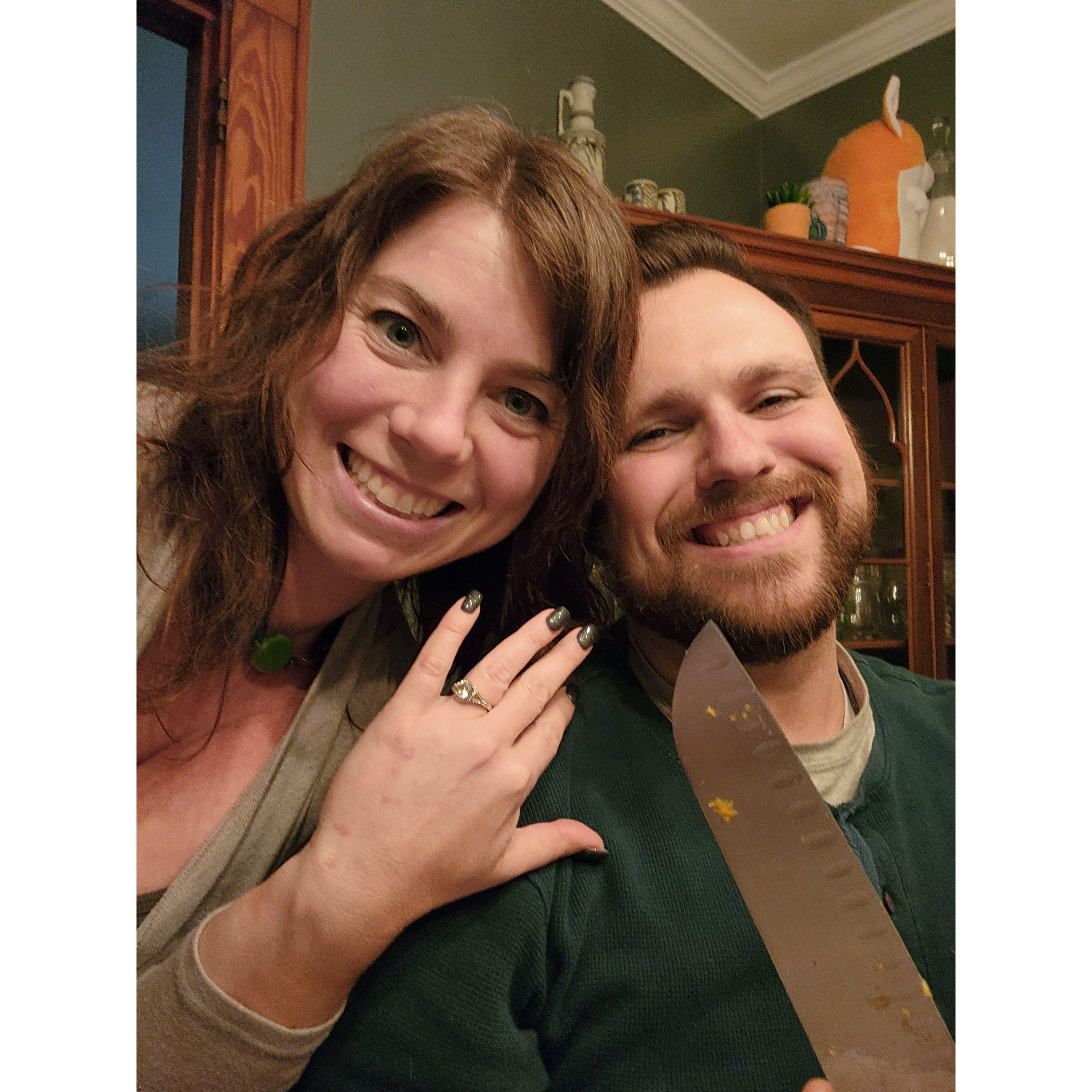 We made our plans official when Rob proposed on our 1st anniversary - October 19, 2022