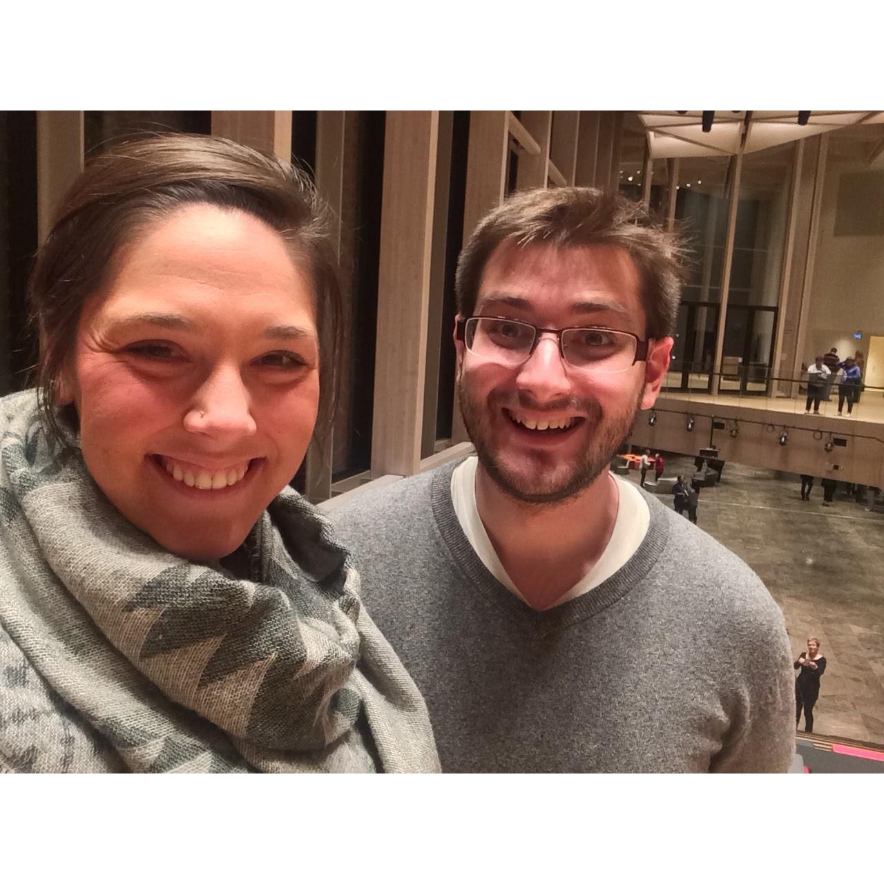 Just a couple of Broadway fans at the NAC - October 2017