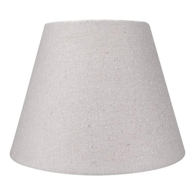 Small Lamp Shade, ALUCSET Barrel Fabric Lampshade for Table Lamp and Floor Light, 6x10x7.5 inch, Natural Linen Hand Crafted, Spider (Beige White with Silvery Silk Thread)
