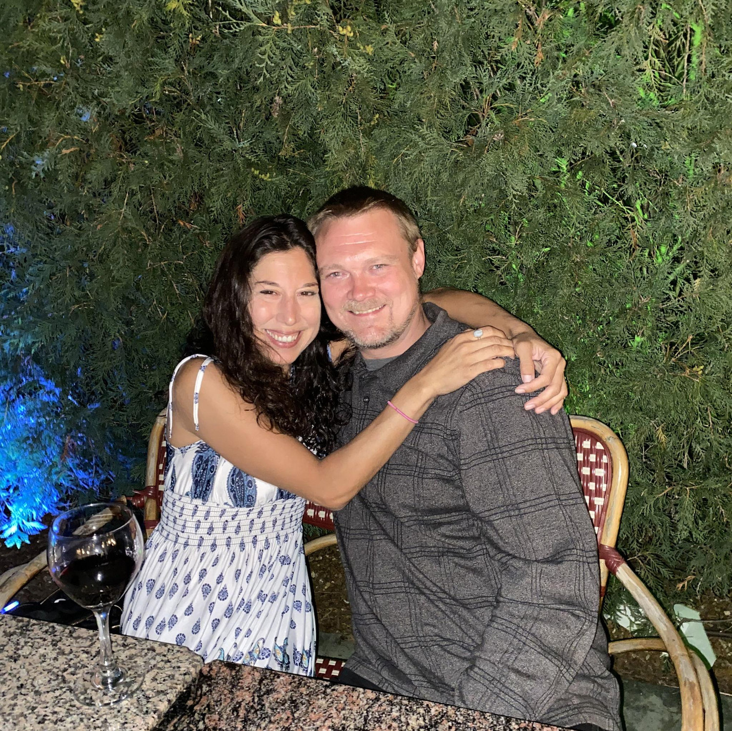 Our one month anniversary at Borgia.  What babies we were.