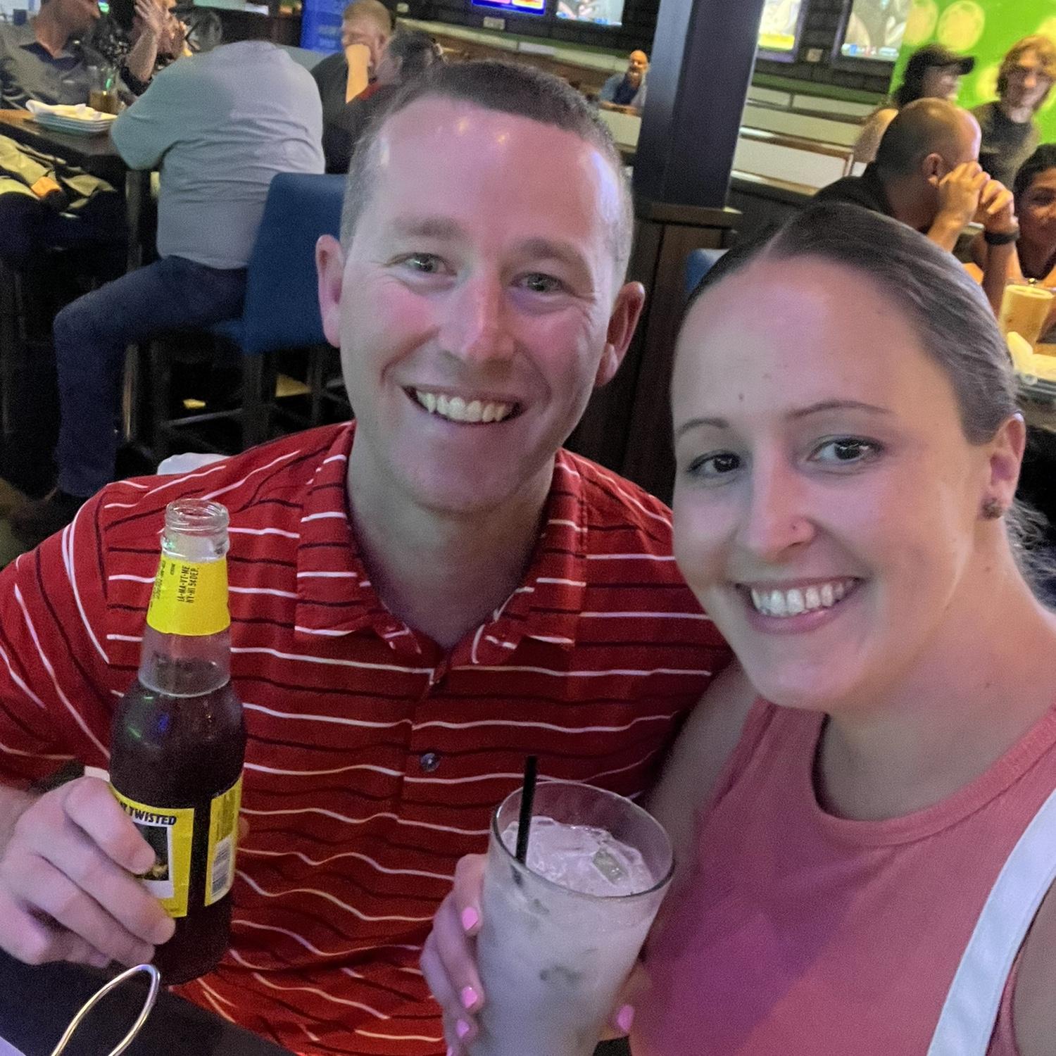 Our second date at Dave and Busters. Our first date was at Slipaway Food Truck Park in Cape Coral. Tiana beat Brandon in basketball so bad. This is where the first kiss happened.