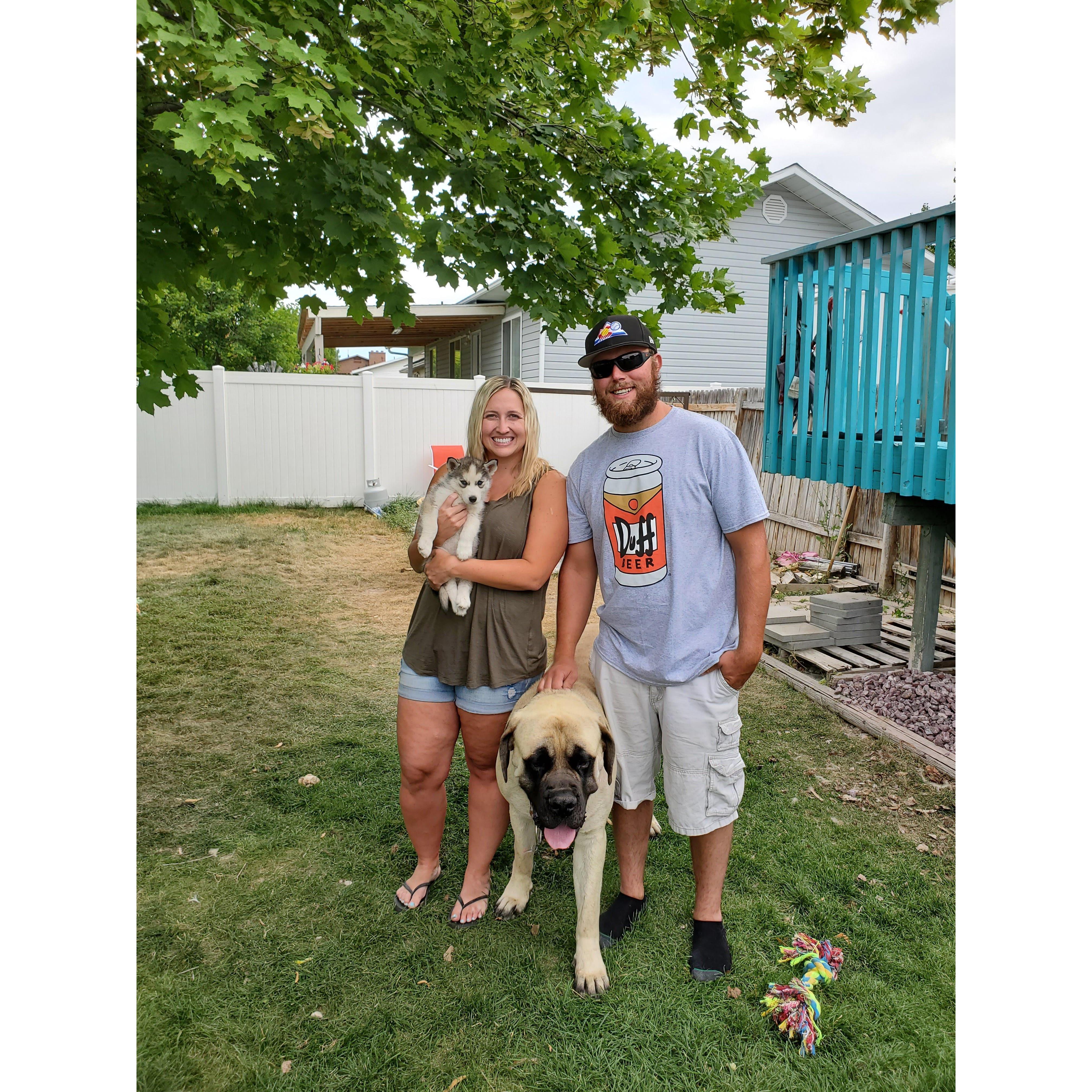 July 31, 2020 - Our family picture with Tuff and Piper