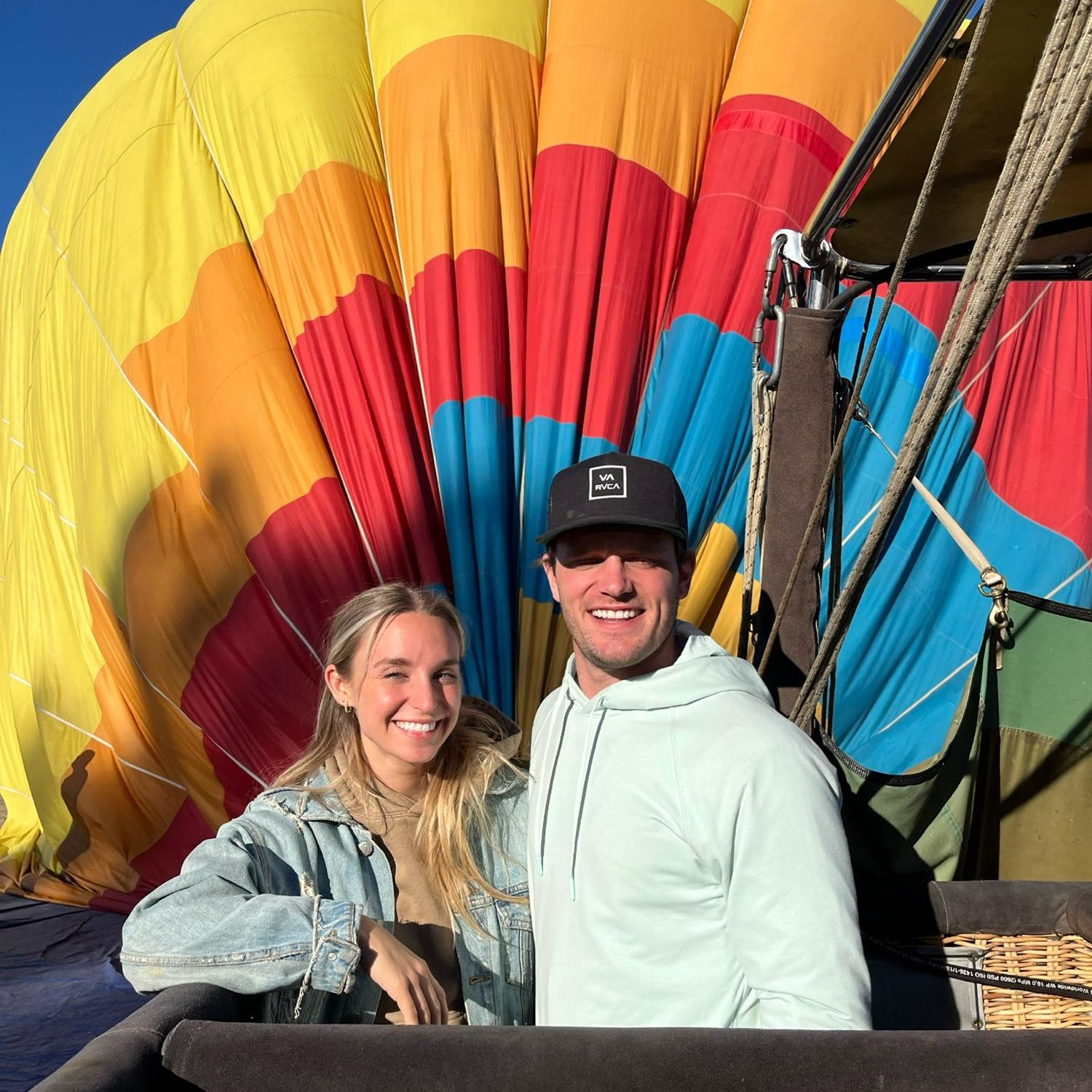An amazing hot air balloon date planned by Bailey :) - 2021