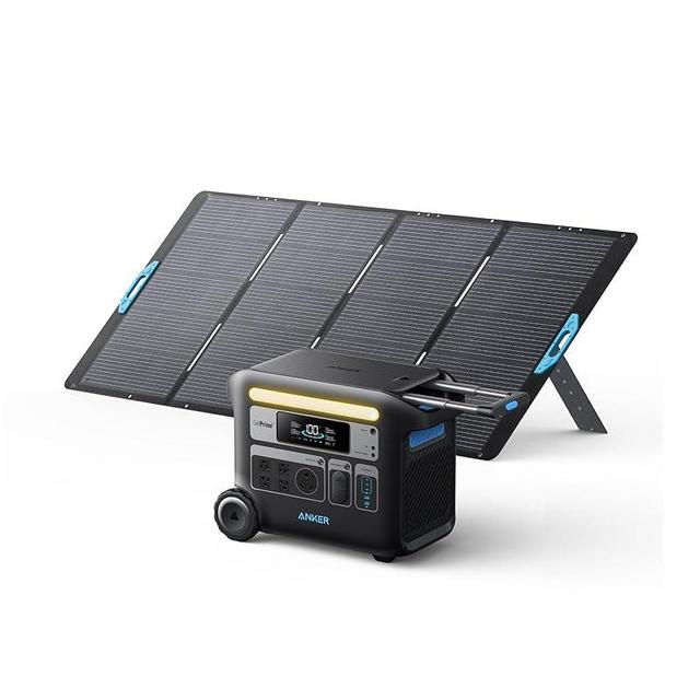 Anker SOLIX F2000 Solar Generator, 2048Wh Portable Power Station with LiFePO4 Batteries and 400W Solar Panel, GaNPrime Technology, 4 AC Outlets Up to 2400W for Home, Power Outages, Camping, and RVs