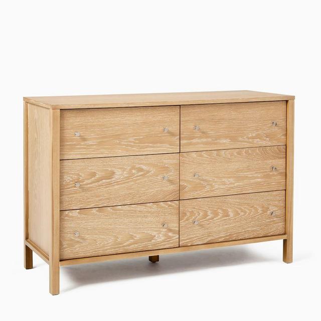 Brennan 6 Drawer Dresser, Oak