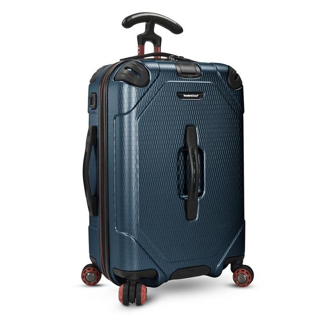 Traveler's Choice Maxporter II Hardside Polycarbonate Suitcase with Spinner Wheels, Navy, 22" Carry-On Luggage