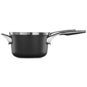 Calphalon - Premier Space-Saving Hard-Anodized Non-Stick 3.5-Qt. Pour-And-Strain Saucepan