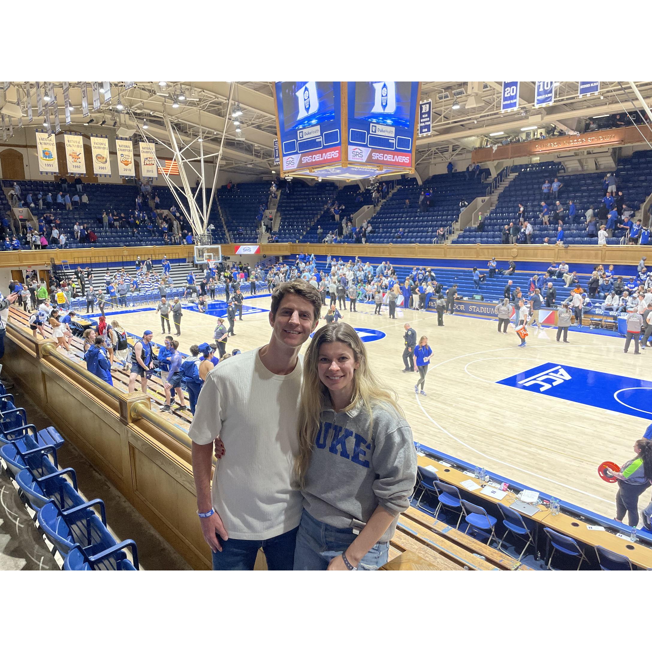 Ally's first game at Cameron