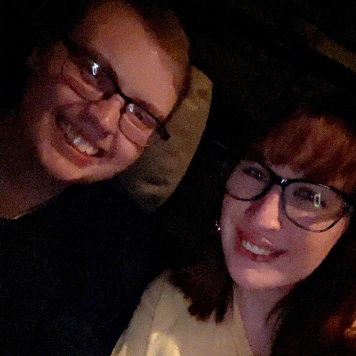 Our first date! We ate Mexican food and watched the movie Abigail!