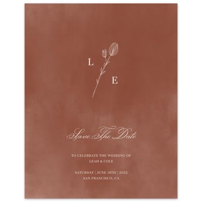 Rust, Orange Wedding Digital Save the Date - Dubuque Stamp