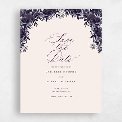 Beige Wedding Save the Date - Chai Portrait