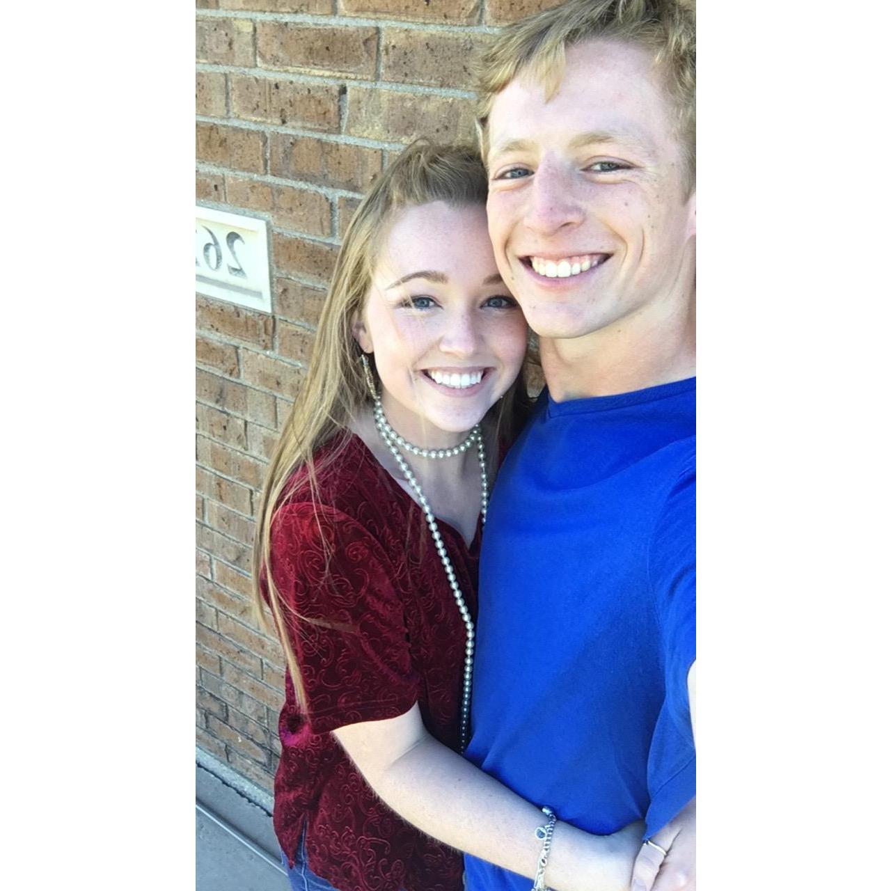 Our one year anniversary, in 2018.