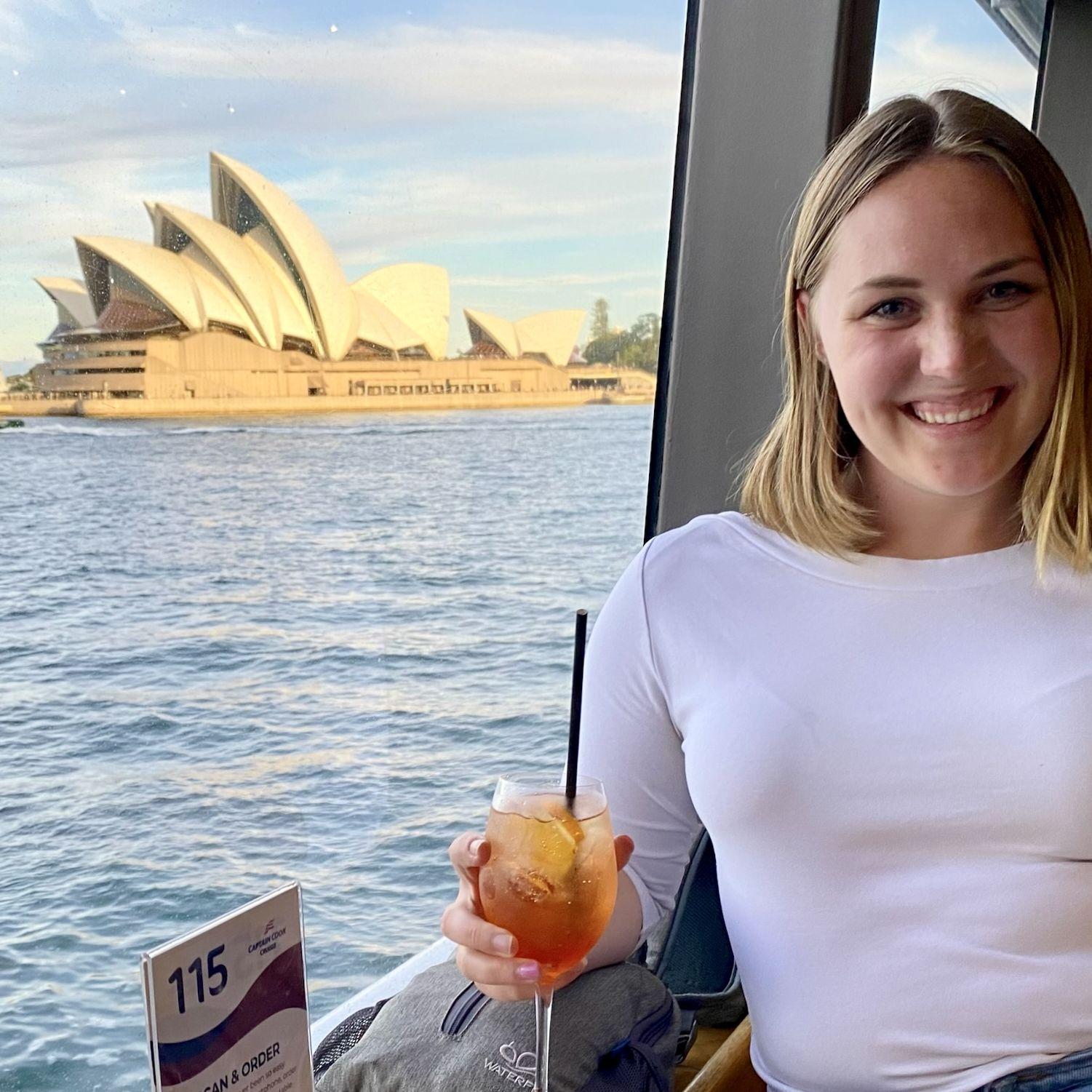 September 2023: A dinner cruise in Sydney Harbor