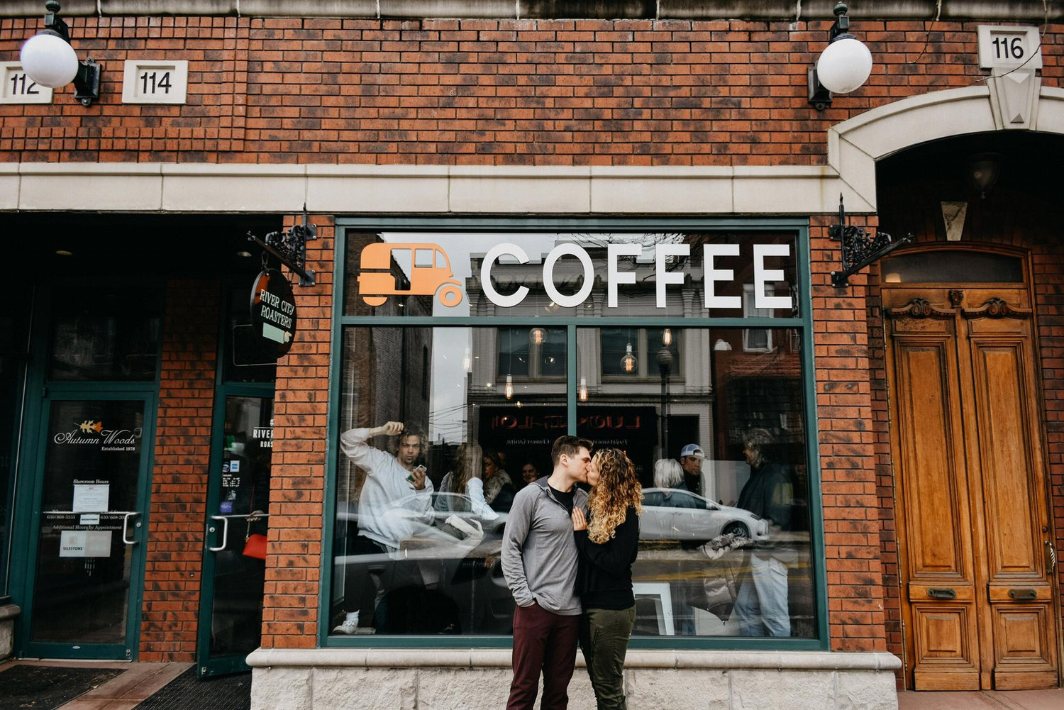 Engagement at Five and Hoek! (used to be River City Roasters)