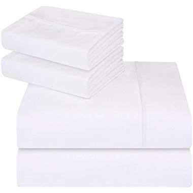 Utopia Bedding 4-Piece Queen Bed Sheet Set (White)