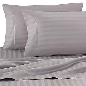 Wamsutta® Damask Stripe 500-Thread-Count PimaCott® Standard Pillowcases in Silver (Set of 2)