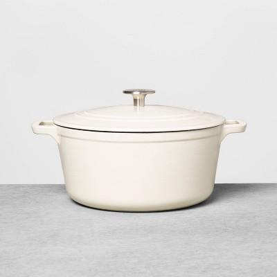 5qt Cast Iron Casserole Dish Cream - Hearth & Hand™ with Magnolia